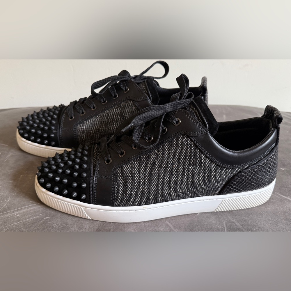 Christian Louboutin Men’s Louis Junior Spikes Sneaker, Size 47